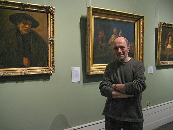 Leon Steinmetz at his exhibit