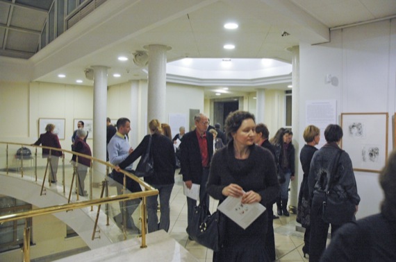 Leon Steinmetz at his exhibit